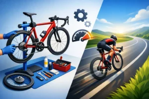 Road bike tune up service