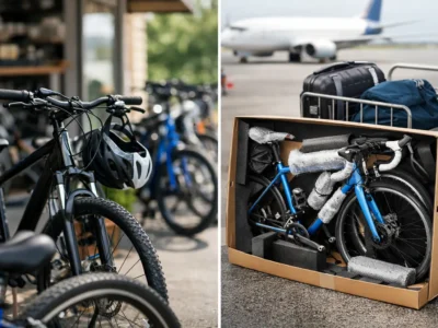 Renting versus shipping bicycles